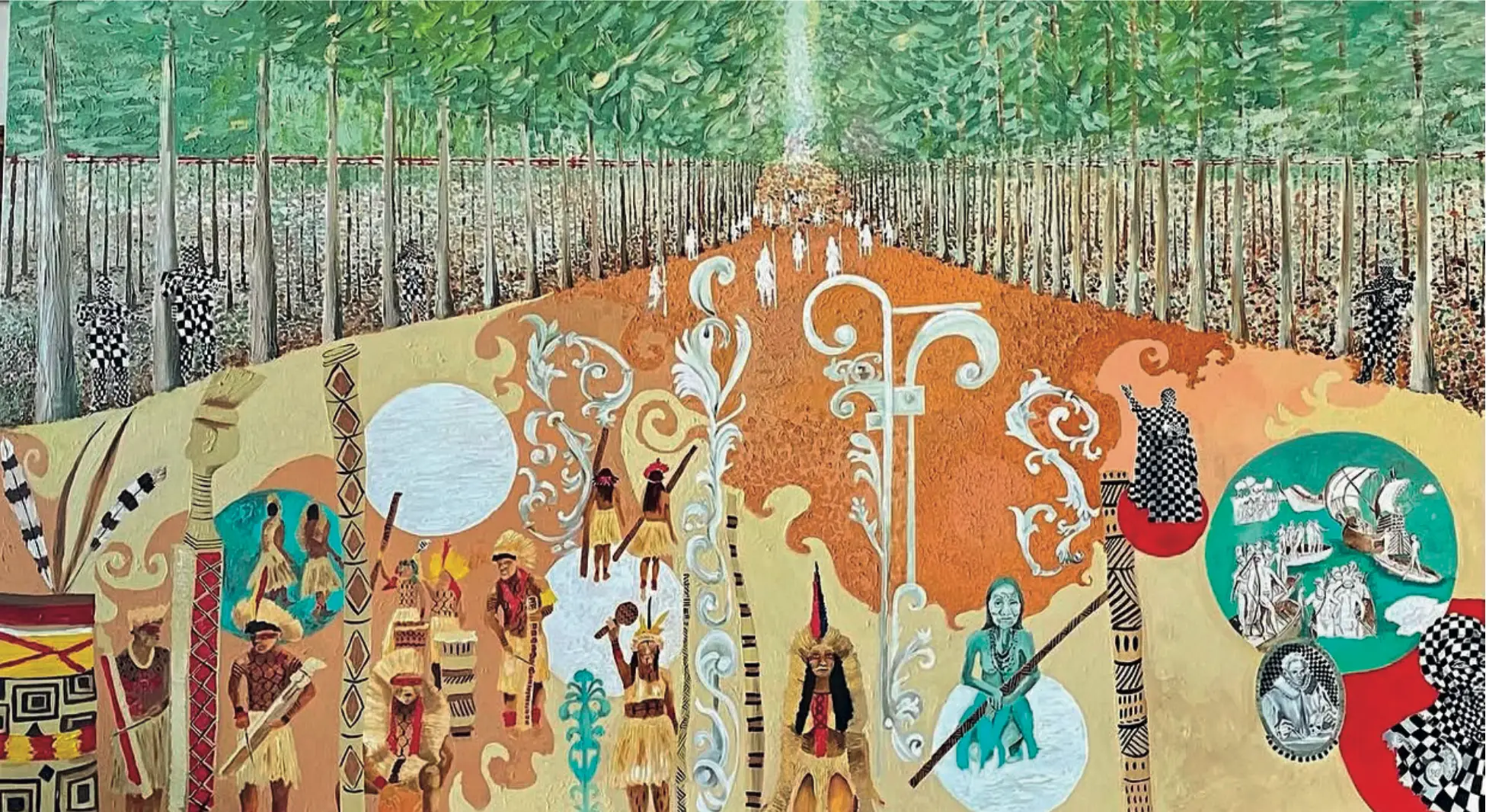 As lutas dos tupiniquins - Acrílica sobre tela
•
230×140 cm
•
2024