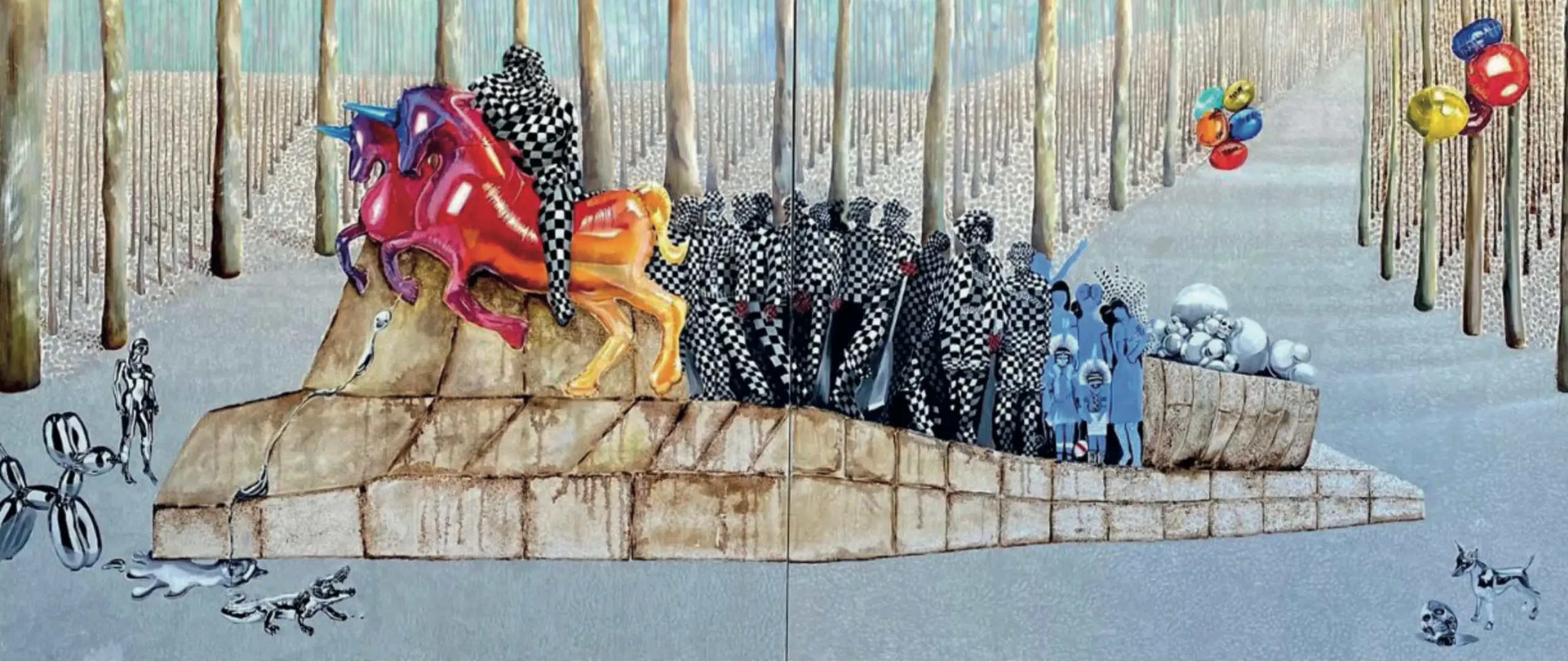 Trilha do Mercúrio - Acrílica sobre tela • 230×140 cm • 2025